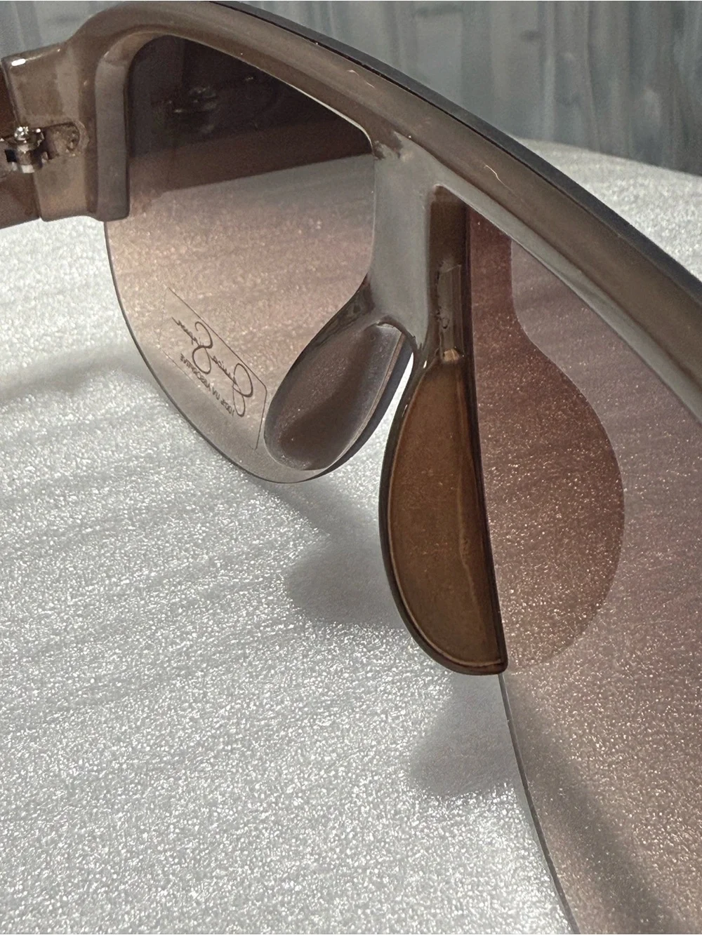 NWT Jessica Simpson J6118 Oversized Shield Sunglasses Brown Gradient
